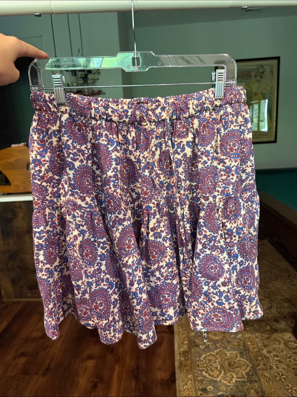Jcrew Women’s Printed Ruffle Hem Paisley Skirt